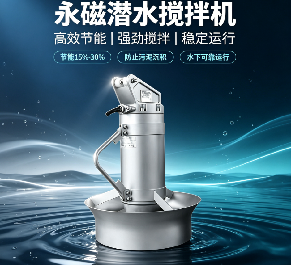 永磁潜水搅拌机｜高能效搅拌，污水厂节能改造核心设备